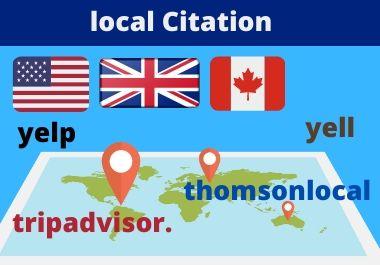 I Will make 30 uk, us, canada, australia Local Citati...