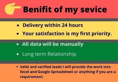 I will give you targeted b2b lead generation service ...