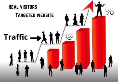 I will drive targeted organic web traffic, real visit...