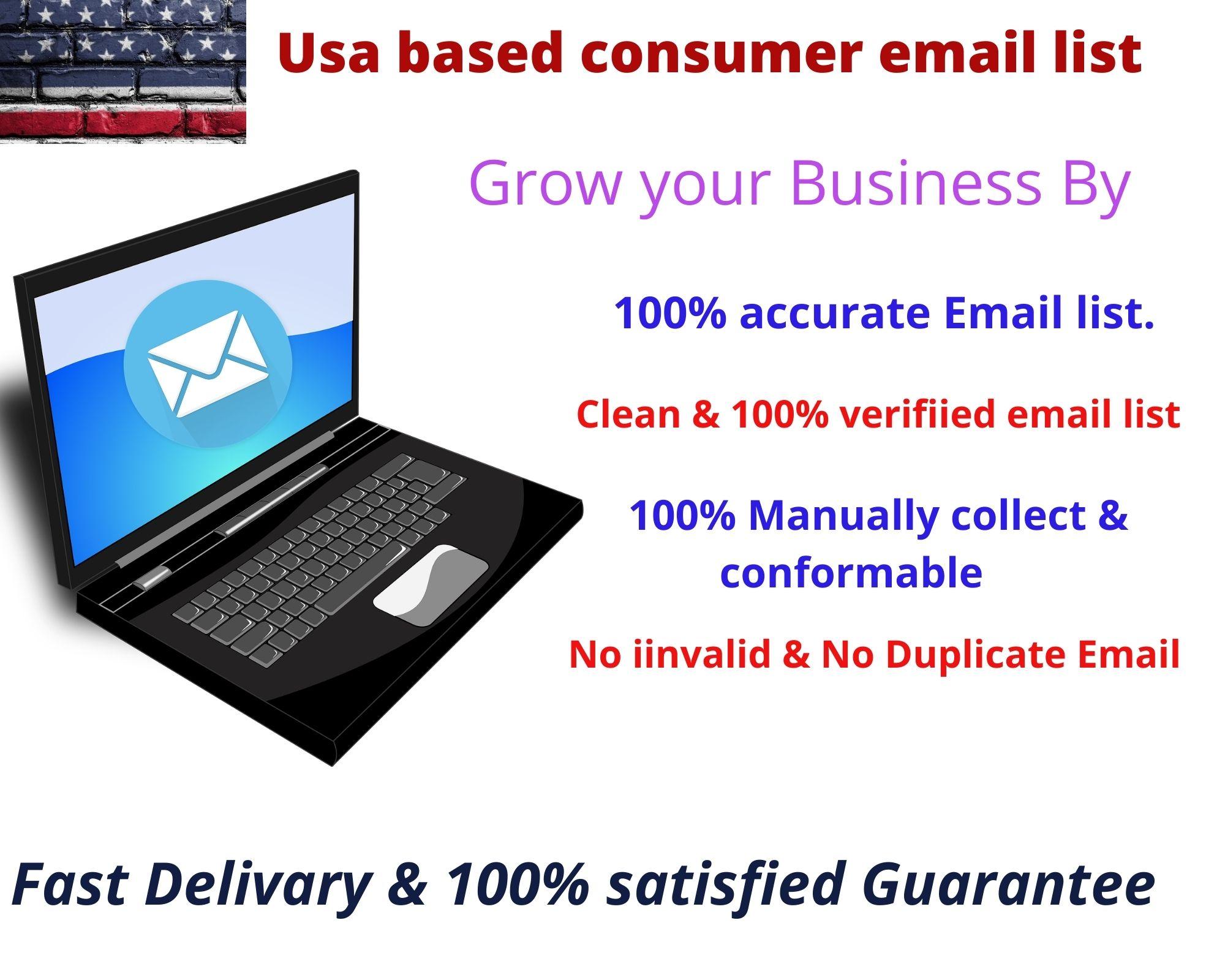 I will provide 5000 USA consumer email list in 24 hou...