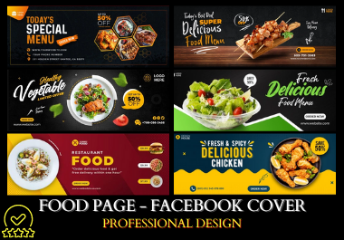 I will design 2 Food related facebook cover or any so...