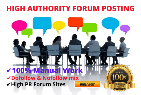 I Will Provide High authority DA 55 forum posting bac...