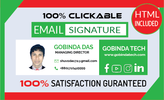 I will Design HTML email signatures or clickable emai...