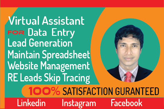 I will be your virtual assistant for b2b lead generat...