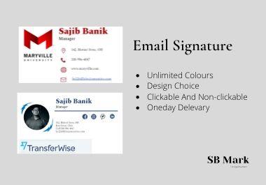 I will make modern clickable HTML email signature.