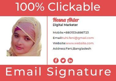 I will do responsive clickable HTML email signature