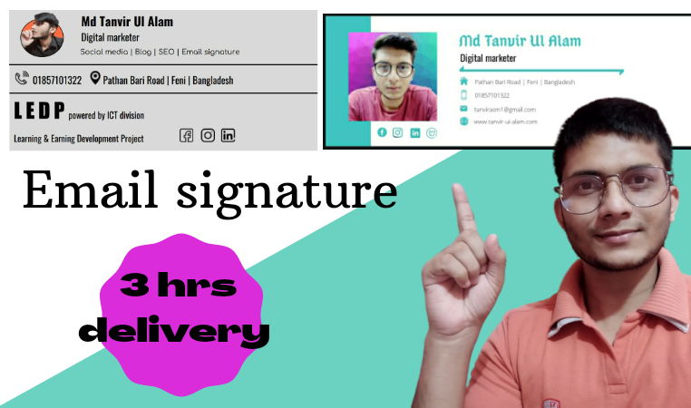I will create html email signature or clickable email...