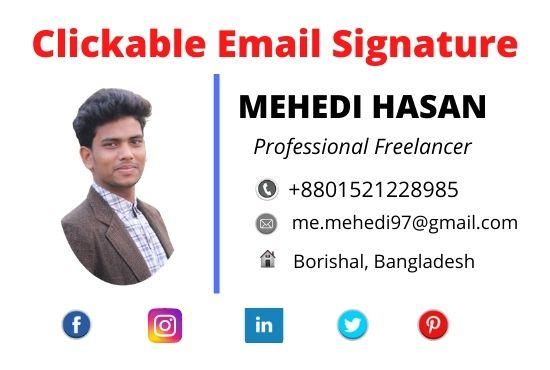 I will create professional clickable Email Signature ...