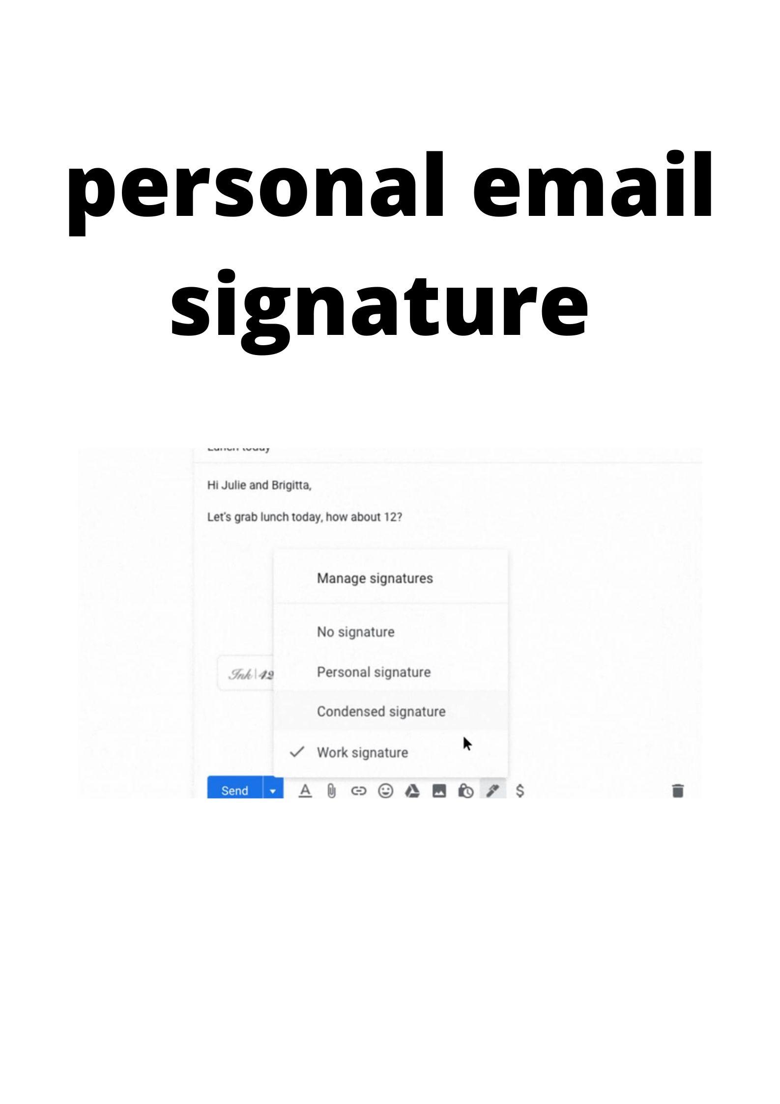 perfect email signature for personal & business e...