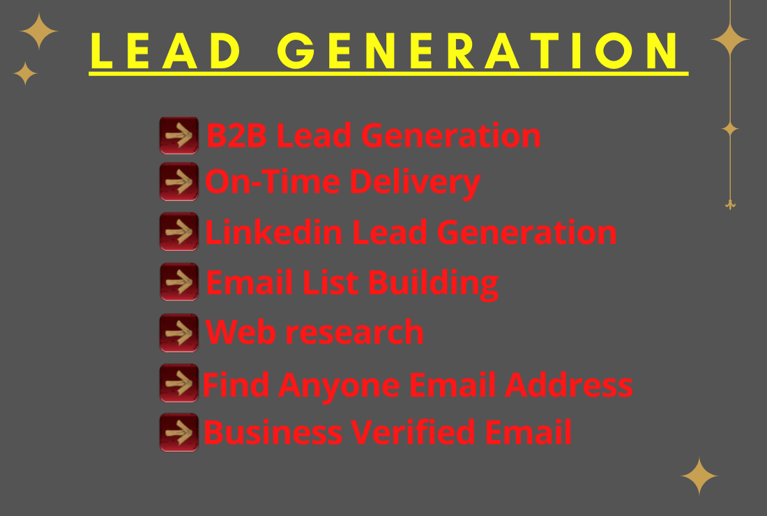 I will provide targeted b2b lead generation and web r...