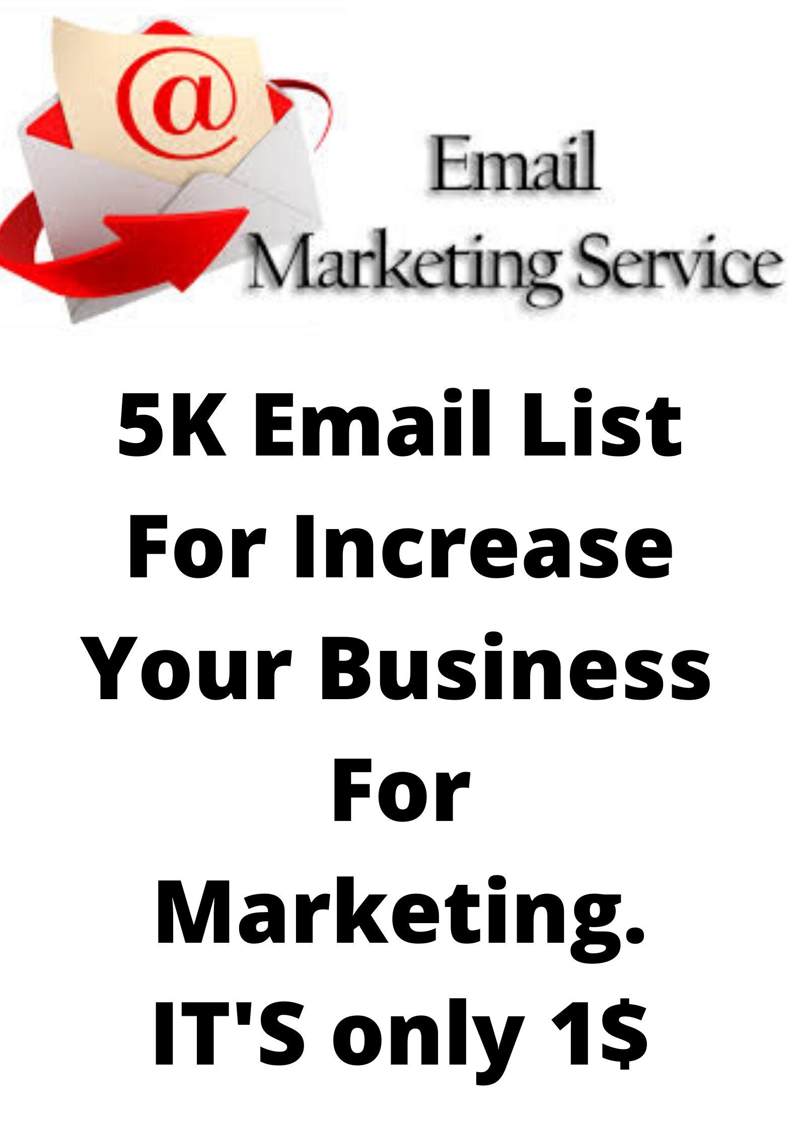 Get Important, Effective & Active 5 K Email list...