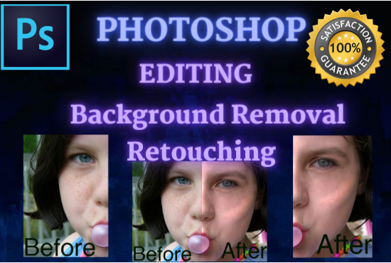 I will do any kind of Photoshop editing, background ...