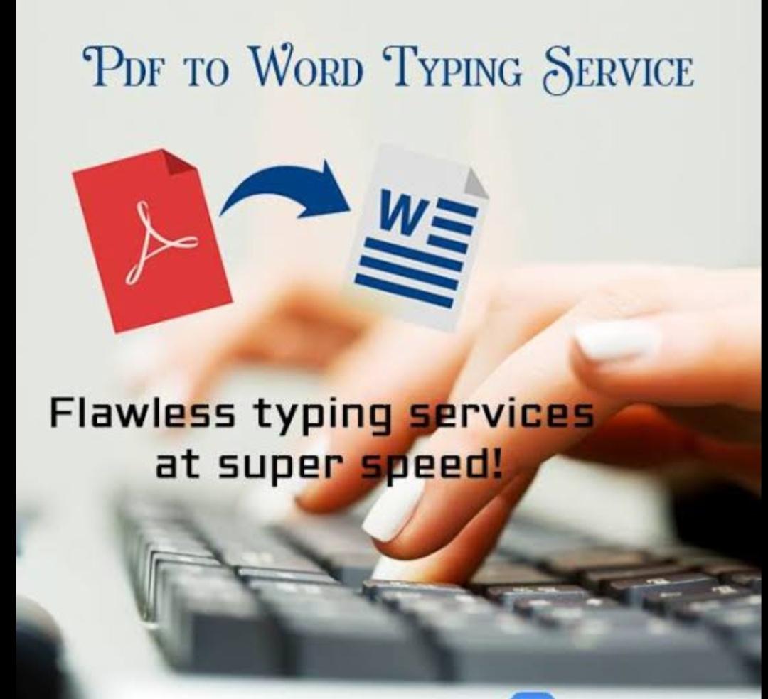 I will do your all typing work