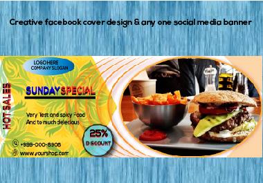 Creative Facebook Cover design & Social media ban...