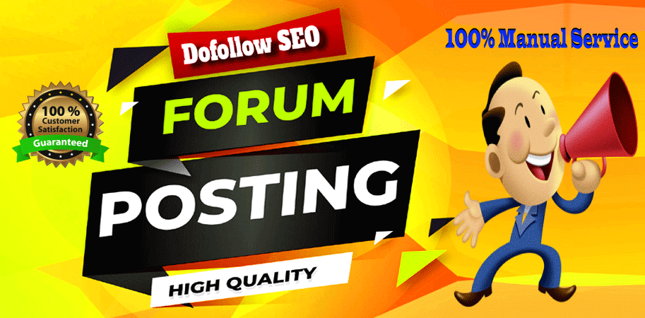 I will create manually 30 forum Posting SEO backlinks...