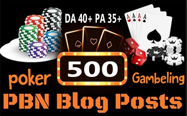 500 Powerful High DA 50 to 70 white hat Casino gambli...
