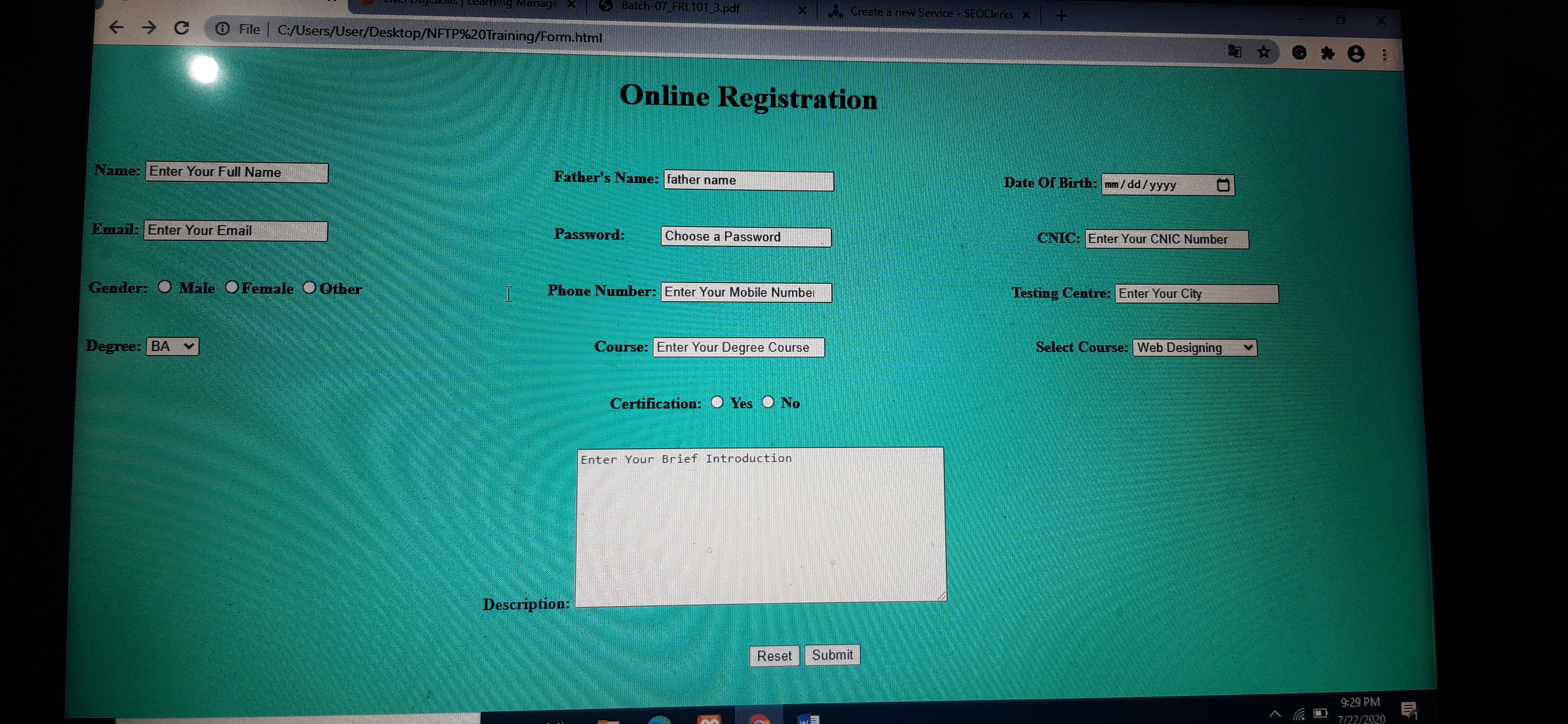 I will install WordPress and design the website throu...