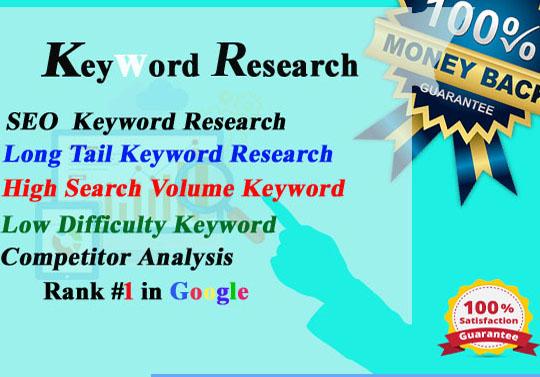 I will do seo keywoed research and competitor analysi...