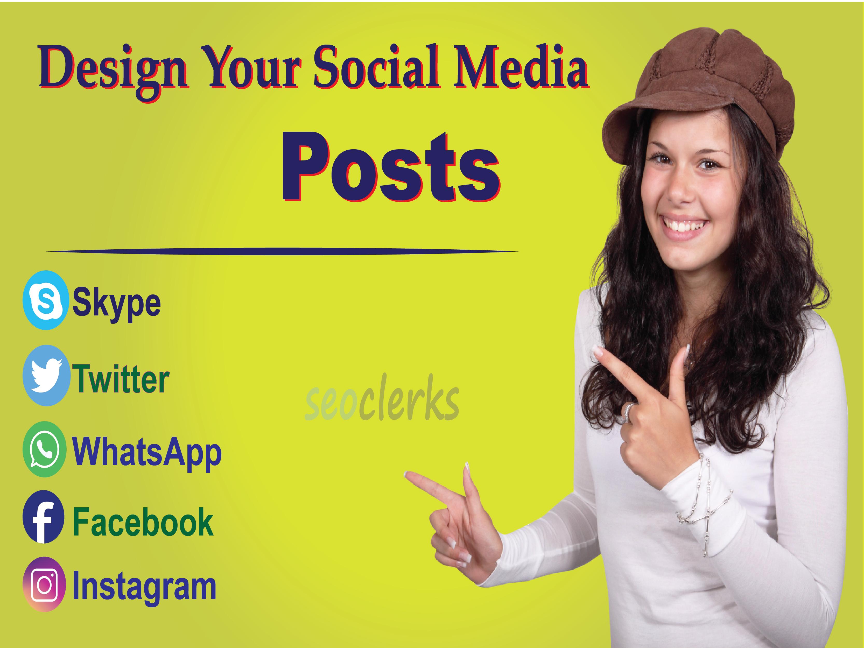 I will create amazing social media posts, banner ads...