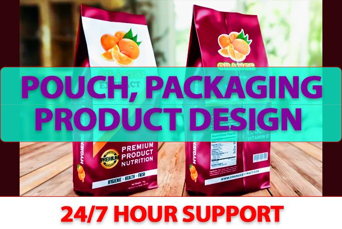 I will do premium pouch, packaging product design