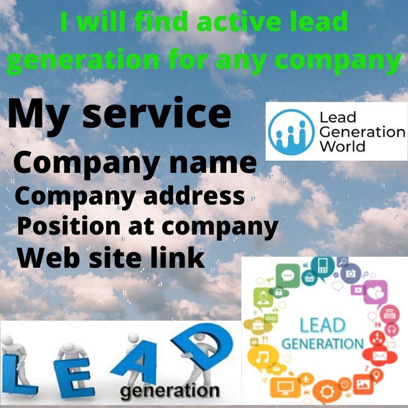 I will find active lead generation for any company