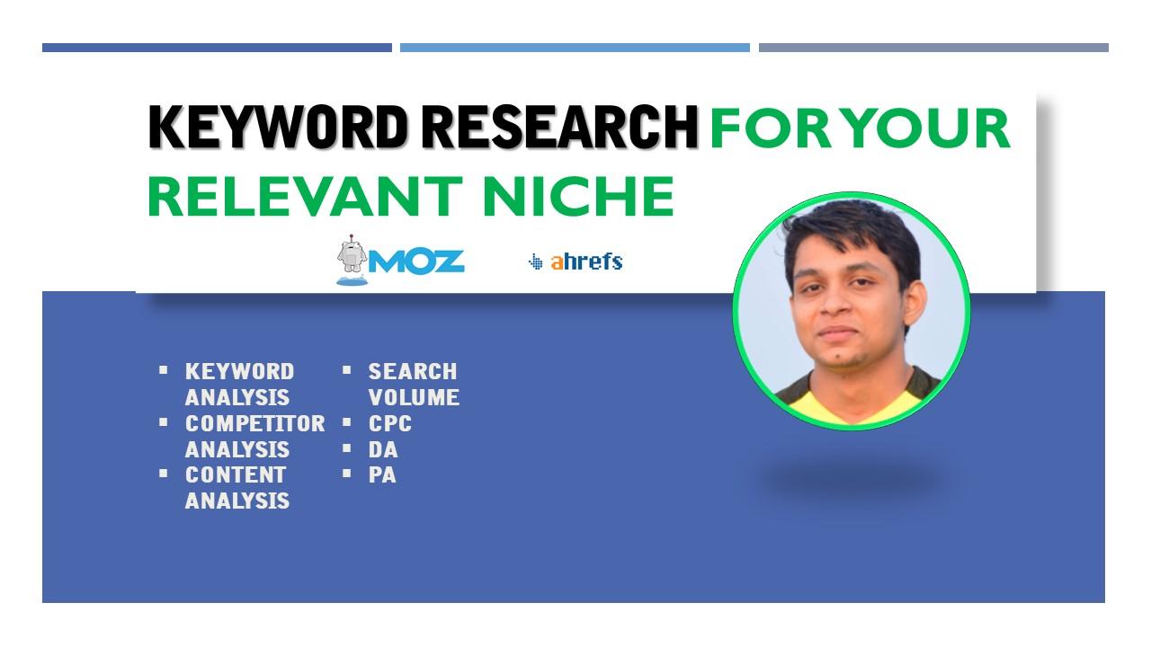 I will provide best keyword for your relevant niche