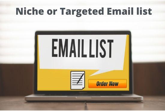 I will provide your targeted email list for your emai...