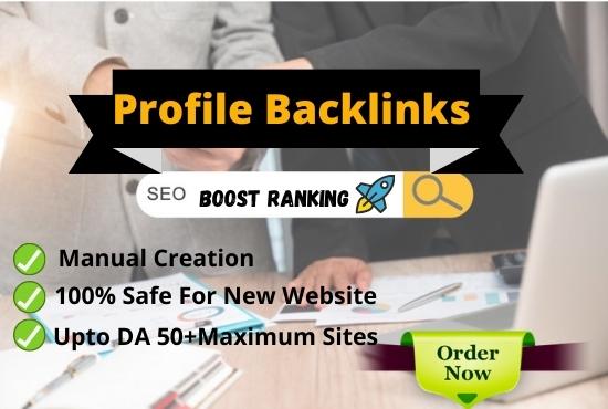 Manually do 30 High DA-DR DO-follow Social Profile Cr...