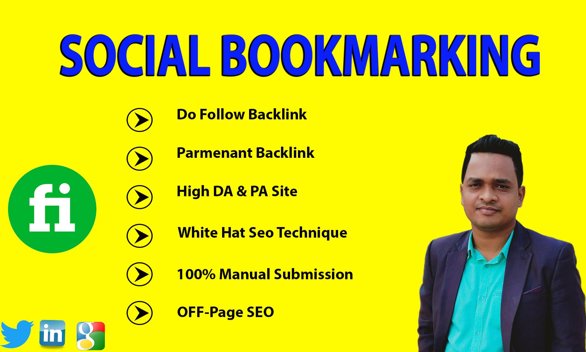 I will Do Social Bookmarking on High DA PR sites Manu...