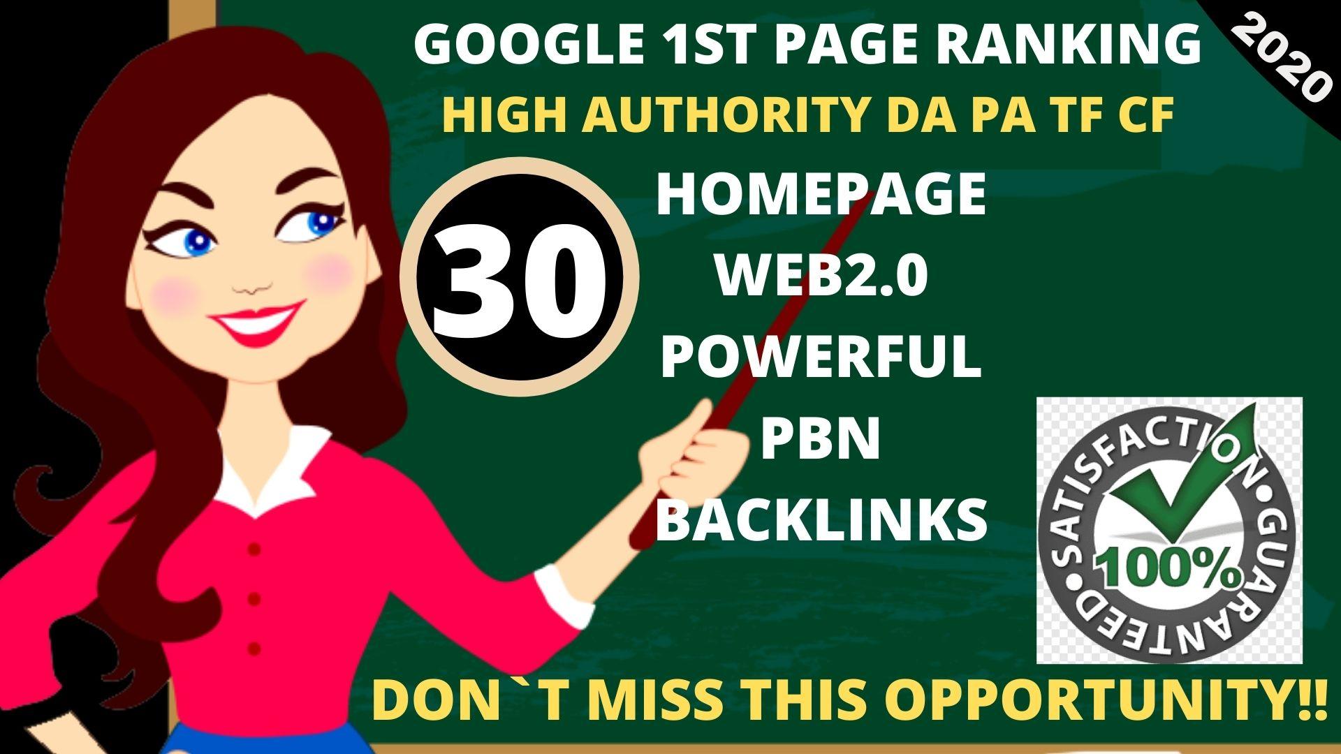 I WILL DO 30+ PERMANENT PBN DA50+ PA35+ Web2.0 Backli...