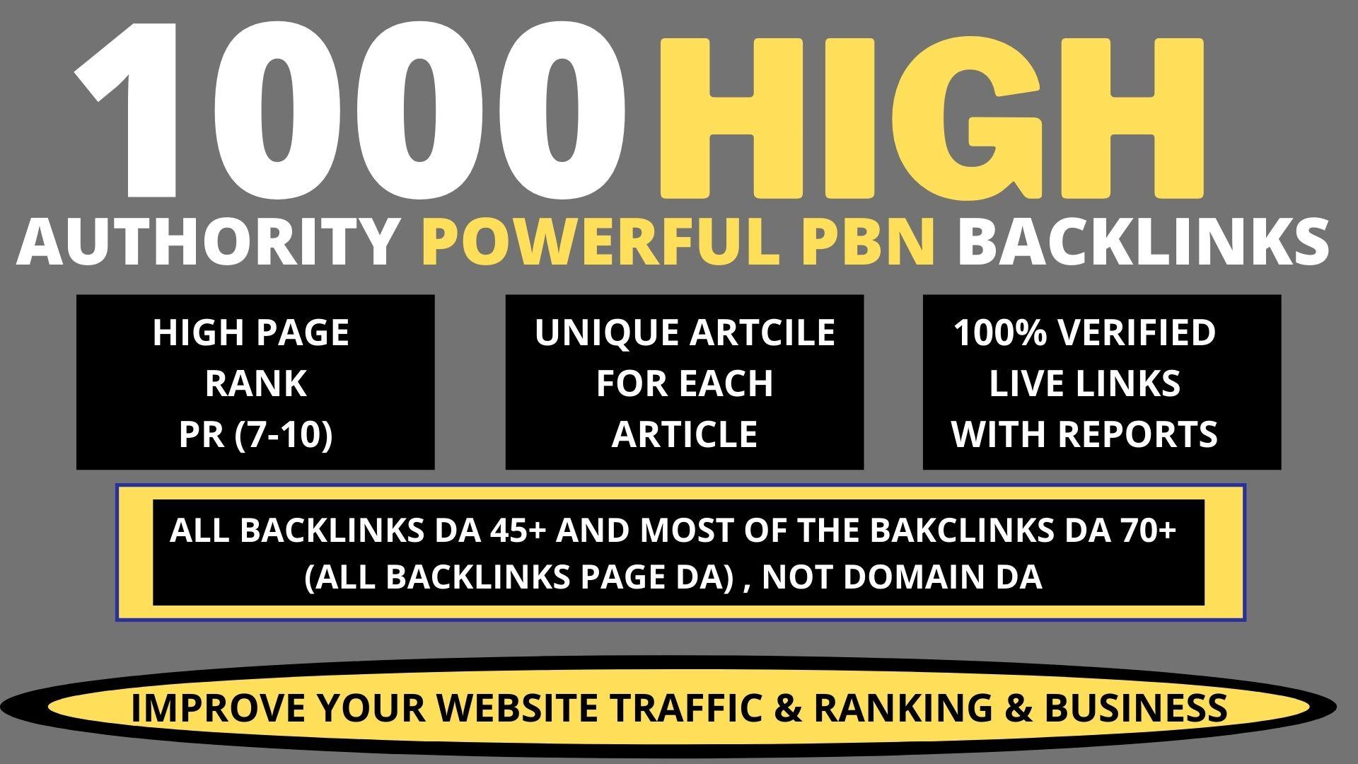 build 1000+ PBN with Permanent Dofollow & High DA...