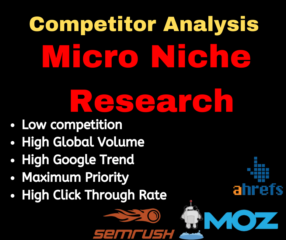 I will do profitable low competition micro niche rese...