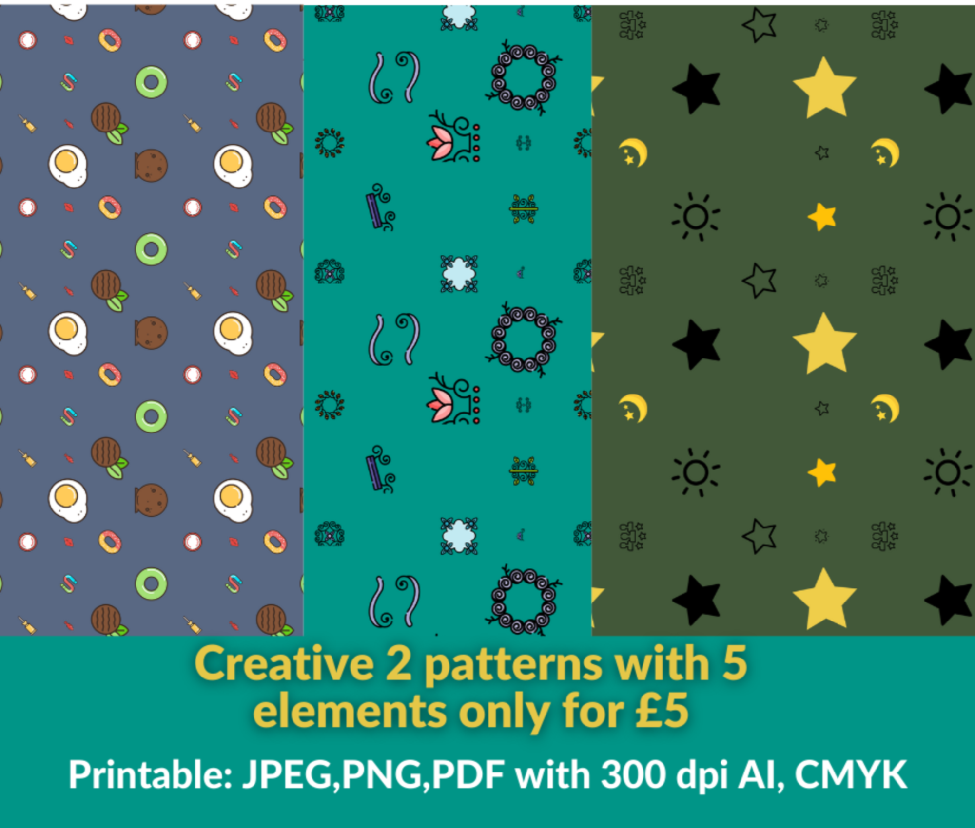 High quality & professional 2 pattern designs for...