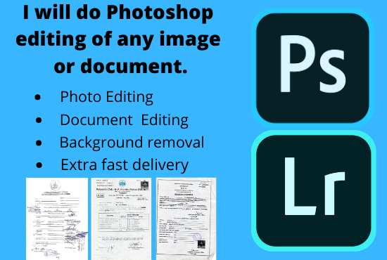do any type of Photoshop editing of images and docume...