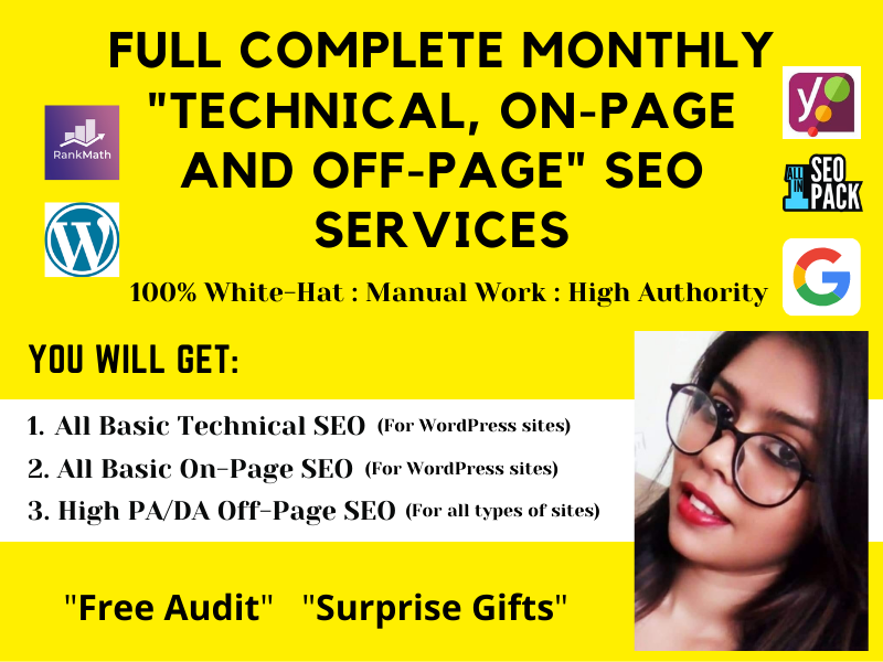 Monthly Complete Technical, On-Page and Off-Page SEO...