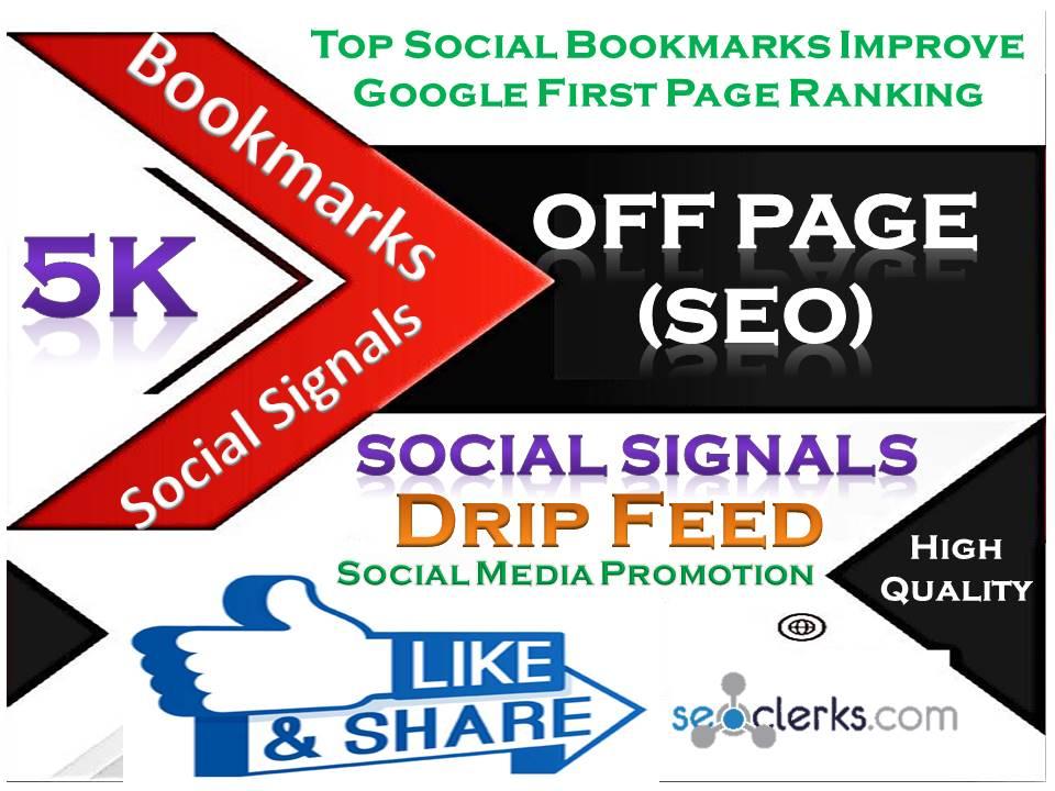 TOP Powerful Site 5,000 Social Signals HQ Bookmark Ba...