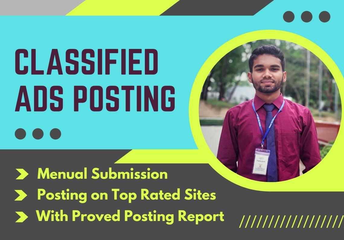 50 Manually Build Classified Ads Posting with seo bac...
