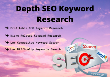 I Will Do Provide 30 SEO Keyword Research In Your Web...