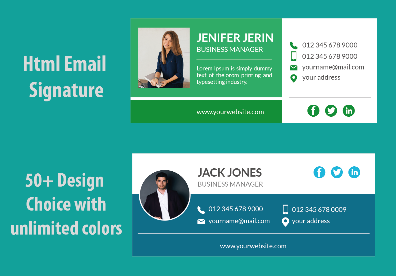 I will Create a clickable HTML email signature for Ou...