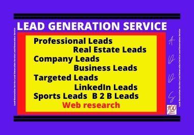 Leads generation of LinkedIn leads, b2b leads, spor...