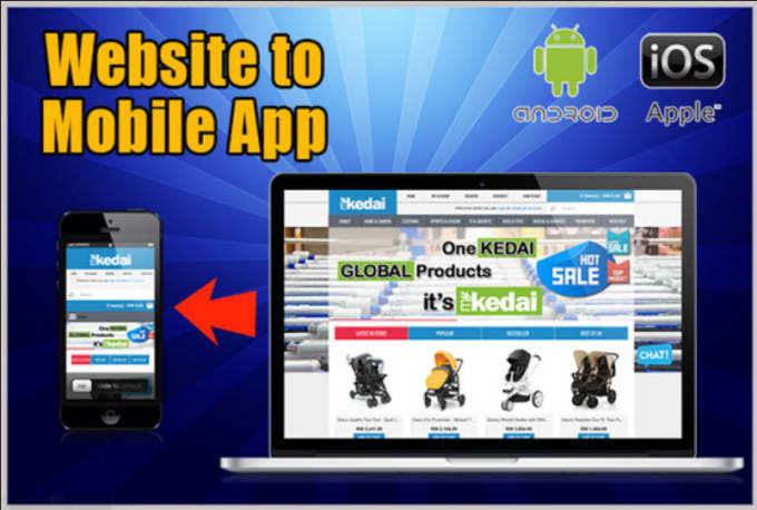 I will convert website to android app and IOS app