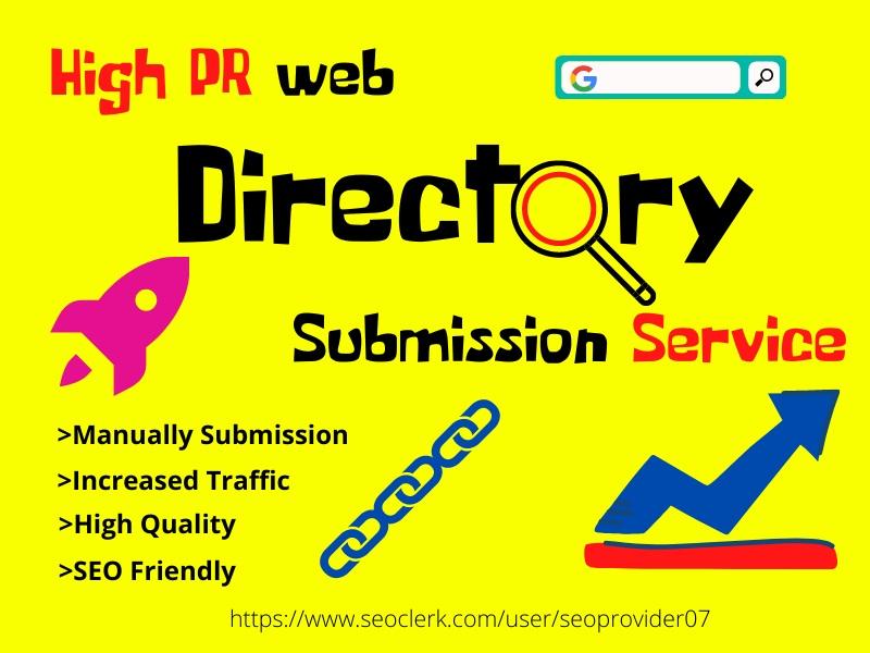 I will provide 100 Directory Submission manually on h...