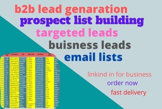 I will be your virtual assistant for b2b lead generat...