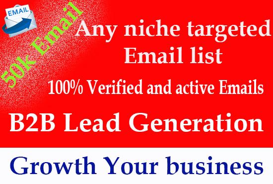 I will provide niche targeted email list for your bus...