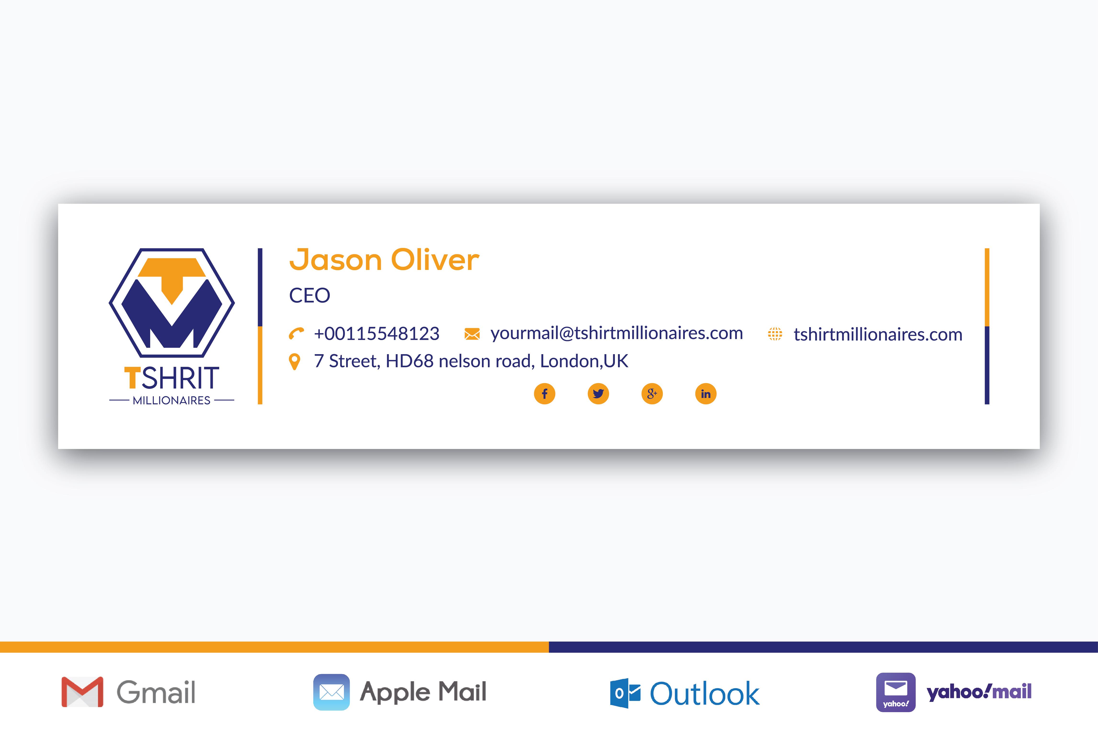 I will create professional clickable HTML signature f...