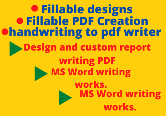 I will write and design your hard copy into fillable ...