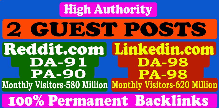 Write and Publish 2 Guest Posts High Quality Blog DA9...