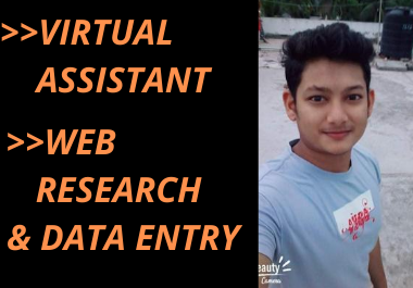 I will be your virtual assistant for data entry, data...