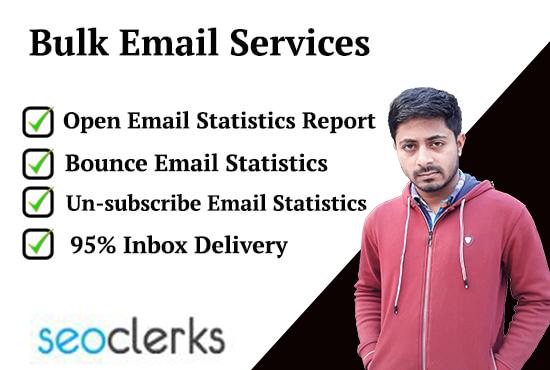 I will send bulk emails manually and manage your bulk...