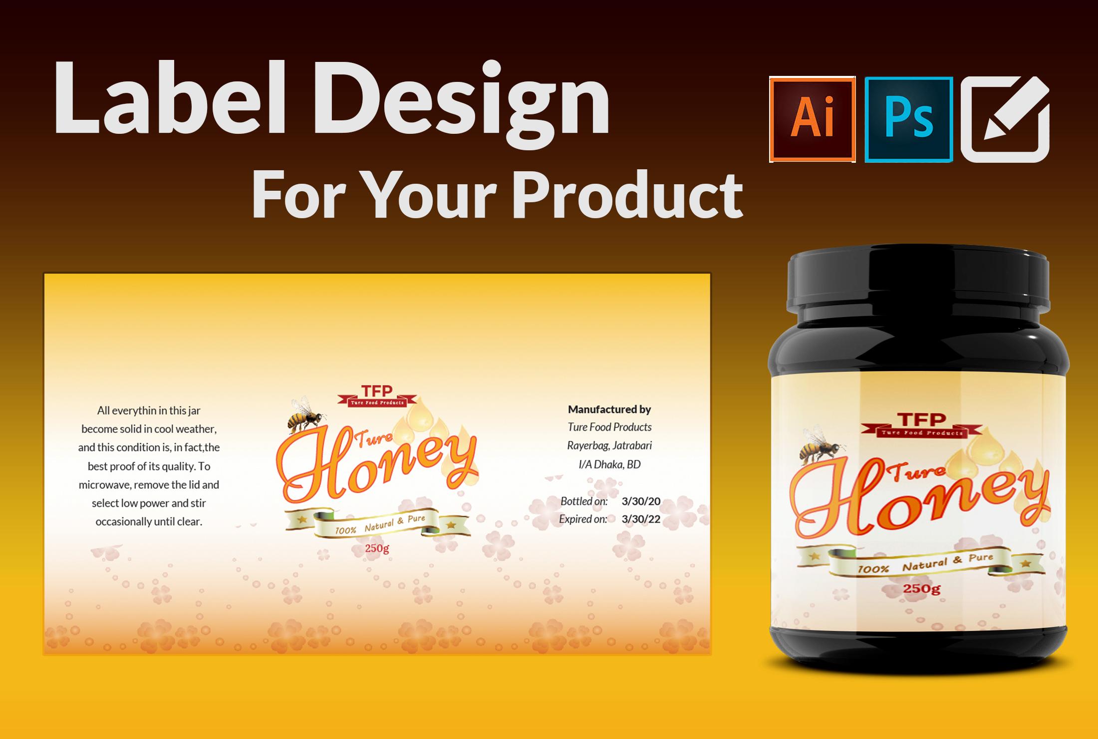 I will do bottle label design and jar label design wi...